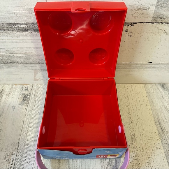 Lego X Target Red Brick Storage Box with Pink Handle Brand New Exclusive NEW - Picture 4 of 6